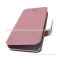 Soft Flip Leather Mobile Phone Cases for iPhone 5/5S with Credit Card Slots and Holder Function